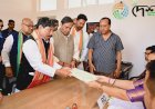 Six Candidates File Nominations for Bokakhat Constituency: AGP-BJP Candidate Atul Bora Accompanied by Dr Himanta Biswa Sarma During Nomination Filing :