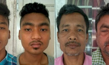 গোলাঘাটৰ টৰফাট আহোম  গাওঁত বন  বিভাগৰ  অভিযান :  নাহৰফুটুকী বাঘ হত্যাত জড়িত চাৰিজনক আটক :