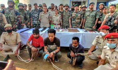 কাজিৰঙাৰ অগৰাতলি বনাঞ্চলৰ গঁড় হত্যাত জড়িত তিনি গঁড় চিকাৰীক কৰায়ত্ব কাৰ্বি আংলং আৰক্ষীৰ : এ কে চিৰিজৰ ৰাইফলৰ লগতে বৃহৎ পৰিমানৰ গুলী বাৰুদ  উদ্ধাৰ :