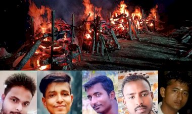 কলিয়াবৰৰ পথ দুৰ্ঘটনাত বন্ধুৰ বিয়াৰ বৰযাত্ৰী হৈ যোৱা বোকাখাতৰ ৫ জন যুৱকৰ শোকাবহ মৃত্যু  :