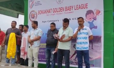 বোকাখাত জিলা ক্ৰীড়া সন্থাৰ উদ্য়োগত আজিৰে পৰা বোকাখাতত আৰম্ভ হৈছে গল্ডেন বেবী লিগ ফুটবল প্ৰতিযোগিতা  :