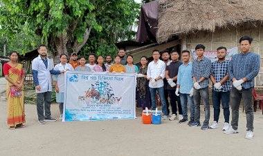 পশু পালন আৰু পশু চিকিৎসা বিভাগৰ উদ্যোগত ইমজাৰ সহযোগত বোকাখাতৰ নিকৰিঘাটত বিশ্ব পশু চিকিৎসা দিৱস পালন  :
