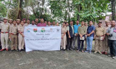 বিশ্বনাথ বন্যপ্ৰাণী সংমণ্ডলত গঁড় হত্যাৰ অপৰাধ অনুসন্ধানৰ বাবে বনকৰ্মীক ৰাইন' ডি এন এ ইনডেক্সিং চিষ্টেম চমুকৈ ৰ'ডিচ- ইণ্ডিয়াৰ প্ৰশিক্ষণ  : সঁজুলি প্ৰদান :