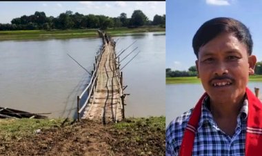 বোকাখাতৰ ঐতিহ্যমণ্ডিত নিকৰিঘাটৰ ধনশিৰি নদীৰ ওপৰত  বাঁহৰ দলং : গাঁঠিৰ ধন ভাঙি বাঁহৰ দলং সাঁজি অসাধ্য সাধিলে পদ্ম মেধিয়ে  : জনকল্যানৰ অপুৰ্ব নিদৰ্শন  :