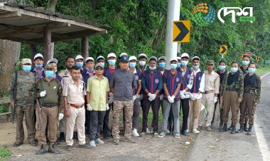 Garbage Clean-up Drive at Panbari Animal Corridor in Kaziranga by NSS Volunteers of JDSG College, Bokakhat