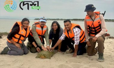 India’s first satellite-tagged Ganges softshell turtle released at Kaziranga National and Tiger Reserve.
