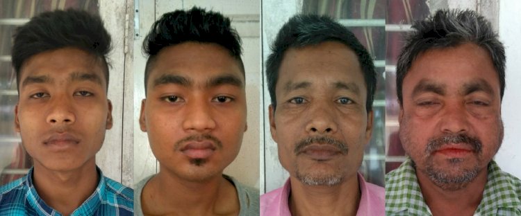 গোলাঘাটৰ টৰফাট আহোম গাওঁত বন বিভাগৰ অভিযান : নাহৰফুটুকী বাঘ হত্যাত জড়িত চাৰিজনক আটক :