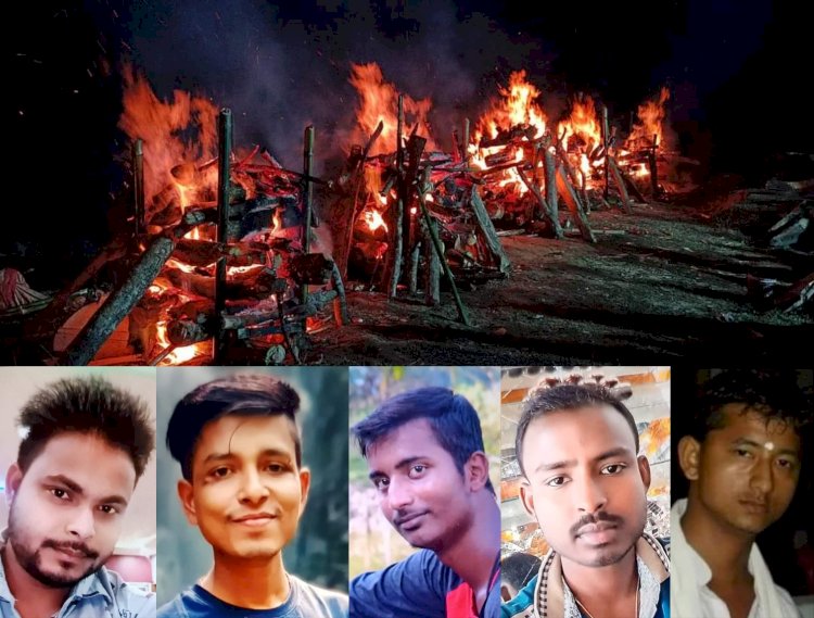কলিয়াবৰৰ পথ দুৰ্ঘটনাত বন্ধুৰ বিয়াৰ বৰযাত্ৰী হৈ যোৱা বোকাখাতৰ ৫ জন যুৱকৰ শোকাবহ মৃত্যু :