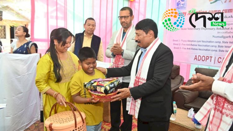 বোকাখাতত কুকুৰ পোৱালীৰ দত্তক শিৱিৰ : গৰাকী বিহীন ২৭ টা কুকুৰে পালে সঁহাৰি ::