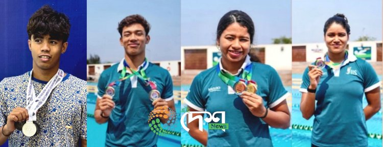 ছিংগাপুৰ সাঁতোৰ প্ৰতিযোগিতাত অসমৰ সাঁতোৰবিদৰ সাফল্য : মুঠ ৬ পদকেৰে উজলিল অসমৰ আস্থাৰ চৌধুৰী , তীৰ্থাংক পেগু , বিক্ৰম চাংমাই আৰু জাহ্নৱী কাশ্যপ :