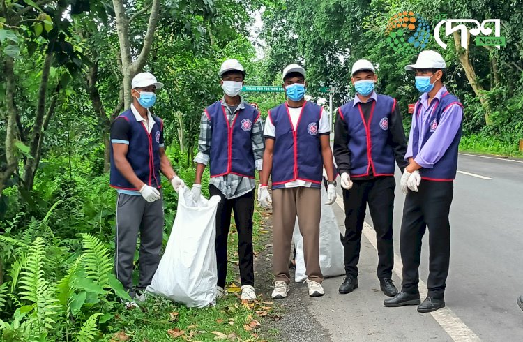 Garbage Clean-up Drive at Panbari Animal Corridor in Kaziranga by NSS Volunteers of JDSG College, Bokakhat