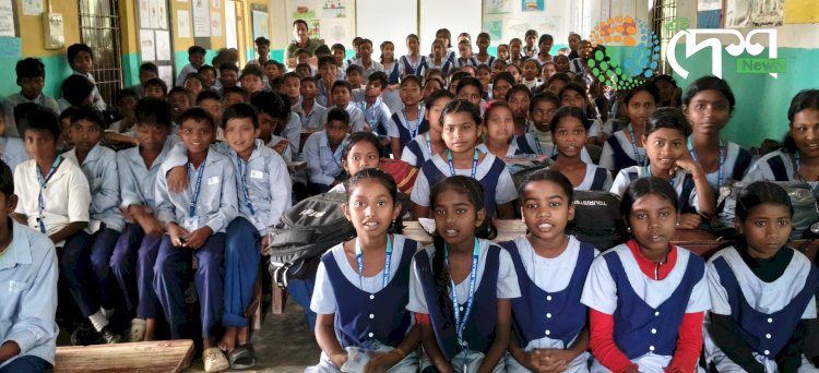 Awareness program on the conservation of Bengal Florican at Japoripathar High School in Bokakhat Co-district.